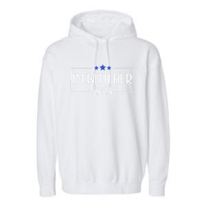 IM With Her Kamala 2024 Cute Gift Garment-Dyed Fleece Hoodie