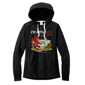 IM With Her Chucks & Pearls Kamala 2024 Women's Fleece Hoodie