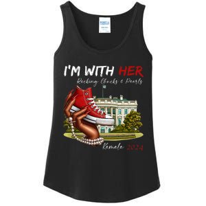 IM With Her Chucks & Pearls Kamala 2024 Ladies Essential Tank