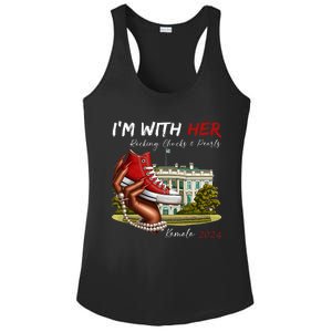 IM With Her Chucks & Pearls Kamala 2024 Ladies PosiCharge Competitor Racerback Tank