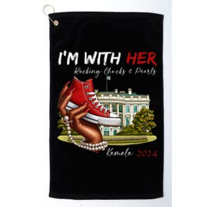 IM With Her Chucks & Pearls Kamala 2024 Platinum Collection Golf Towel