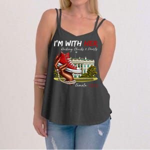 IM With Her Chucks & Pearls Kamala 2024 Women's Strappy Tank