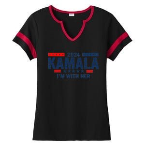 IM With Her Kamala Vote For 2024 President Kamala Harris Ladies Halftime Notch Neck Tee