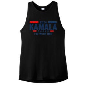 IM With Her Kamala Vote For 2024 President Kamala Harris Ladies PosiCharge Tri-Blend Wicking Tank