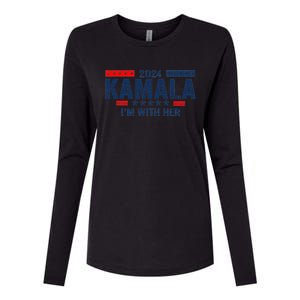 IM With Her Kamala Vote For 2024 President Kamala Harris Womens Cotton Relaxed Long Sleeve T-Shirt