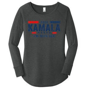 IM With Her Kamala Vote For 2024 President Kamala Harris Women's Perfect Tri Tunic Long Sleeve Shirt