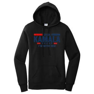 IM With Her Kamala Vote For 2024 President Kamala Harris Women's Pullover Hoodie