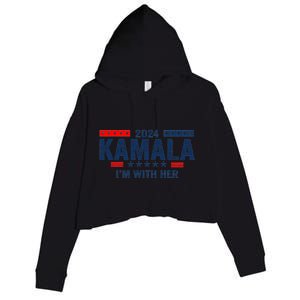 IM With Her Kamala Vote For 2024 President Kamala Harris Crop Fleece Hoodie