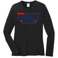 IM With Her Kamala Vote For 2024 President Kamala Harris Ladies Long Sleeve Shirt