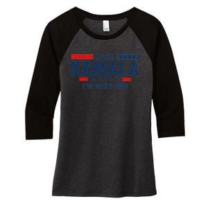 IM With Her Kamala Vote For 2024 President Kamala Harris Women's Tri-Blend 3/4-Sleeve Raglan Shirt