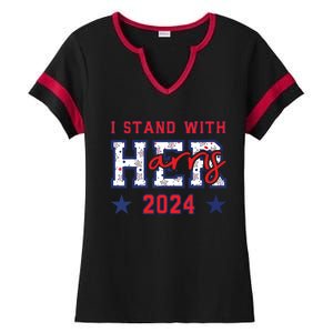 Im With Her President Kamala Election Ladies Halftime Notch Neck Tee