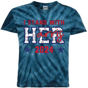 Im With Her President Kamala Election Kids Tie-Dye T-Shirt