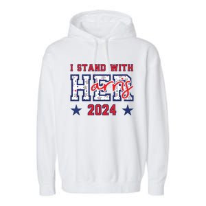 Im With Her President Kamala Election Garment-Dyed Fleece Hoodie