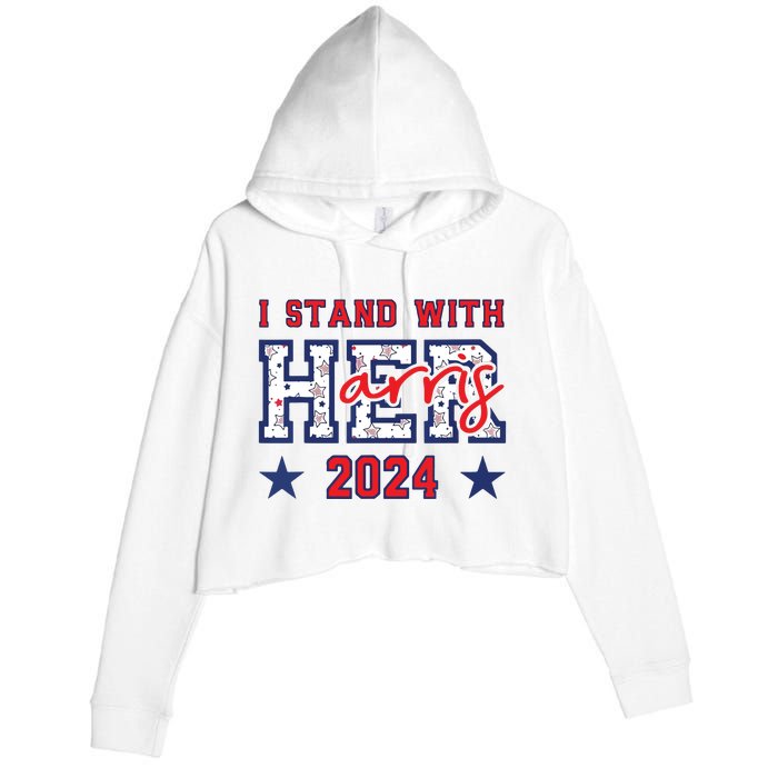 Im With Her President Kamala Election Crop Fleece Hoodie