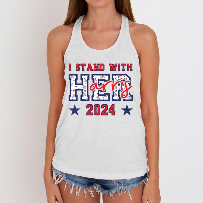 Im With Her President Kamala Election Women's Knotted Racerback Tank