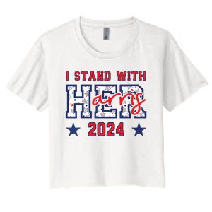 Im With Her President Kamala Election Women's Crop Top Tee