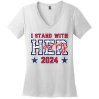 Im With Her President Kamala Election Women's V-Neck T-Shirt