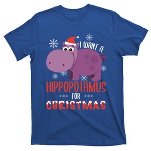 I Want Hippopotamus For Christmas Xmas Hippo Lover Gift Great Gift T-Shirt