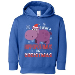 I Want Hippopotamus For Christmas Xmas Hippo Lover Gift Great Gift Toddler Hoodie