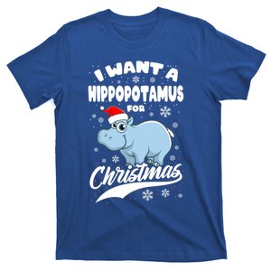 I Want Hippopotamus For Christmas Xmas Hippo Lover Gift T-Shirt