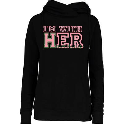 Im With Her Kamala Vote For 2024 President Kamalaharris Womens Funnel Neck Pullover Hood