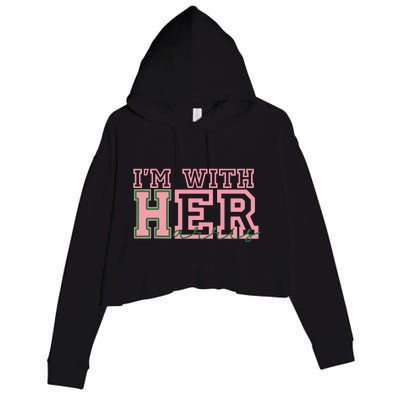 Im With Her Kamala Vote For 2024 President Kamalaharris Crop Fleece Hoodie