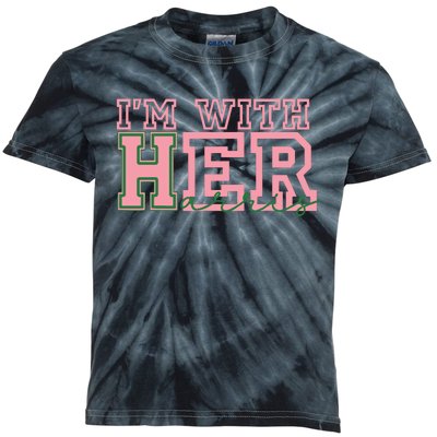 Im With Her Kamala Vote For 2024 President Kamalaharris Kids Tie-Dye T-Shirt