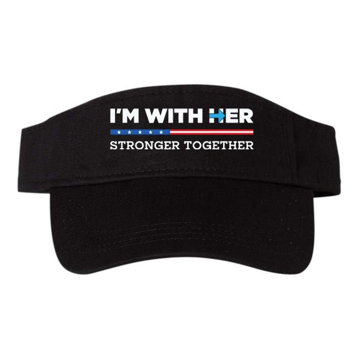 Im With Her Stronger Together Kamala Harris 2024 Valucap Bio-Washed Visor