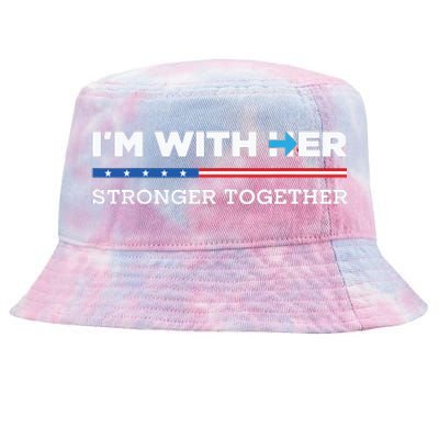 Im With Her Stronger Together Kamala Harris 2024 Tie-Dyed Bucket Hat