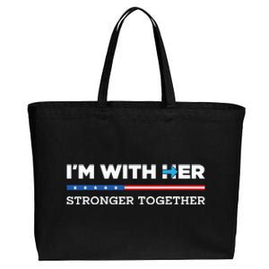 Im With Her Stronger Together Kamala Harris 2024 Cotton Canvas Jumbo Tote