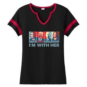 IM With Her Kamala Vote For 2024 President Kamala Harris Ladies Halftime Notch Neck Tee