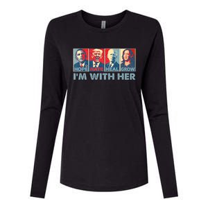 IM With Her Kamala Vote For 2024 President Kamala Harris Womens Cotton Relaxed Long Sleeve T-Shirt