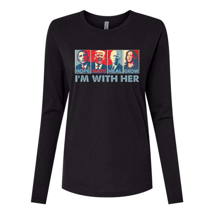 IM With Her Kamala Vote For 2024 President Kamala Harris Womens Cotton Relaxed Long Sleeve T-Shirt