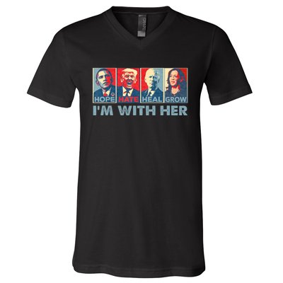 IM With Her Kamala Vote For 2024 President Kamala Harris V-Neck T-Shirt