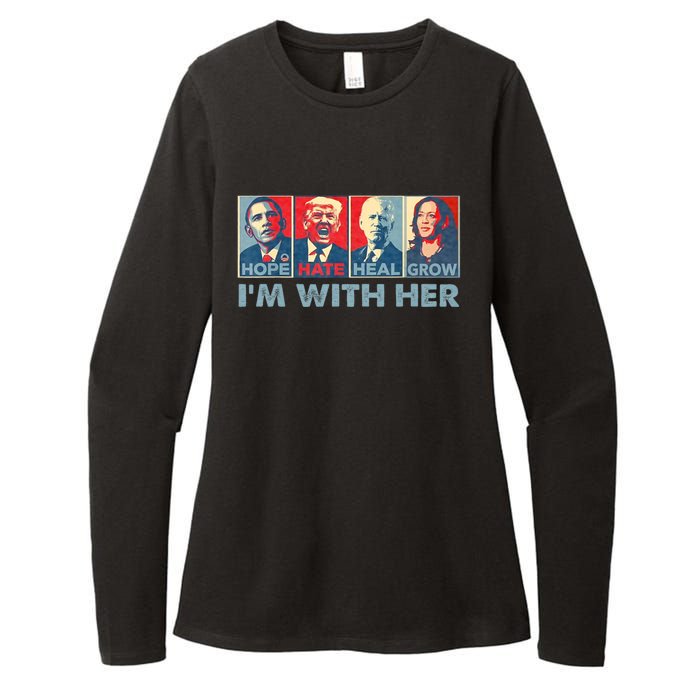 IM With Her Kamala Vote For 2024 President Kamala Harris Womens CVC Long Sleeve Shirt