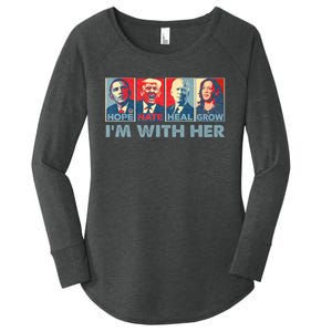 IM With Her Kamala Vote For 2024 President Kamala Harris Women's Perfect Tri Tunic Long Sleeve Shirt