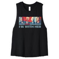 IM With Her Kamala Vote For 2024 President Kamala Harris Women's Racerback Cropped Tank