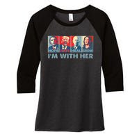 IM With Her Kamala Vote For 2024 President Kamala Harris Women's Tri-Blend 3/4-Sleeve Raglan Shirt