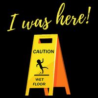 I Was Here Wet Floor Sign Funny Janitor Custodian Cleaner Wool Snapback Cap