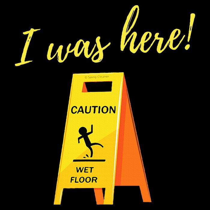 I Was Here Wet Floor Sign Funny Janitor Custodian Cleaner Wool Snapback Cap