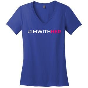 IM With Her Kamala Harris 2024 Women's V-Neck T-Shirt