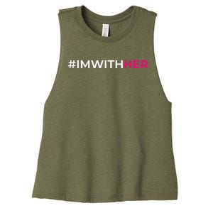 IM With Her Kamala Harris 2024 Women's Racerback Cropped Tank