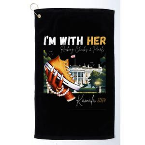 IM With Her Rocking Chucks & Pearls Kamala 2024 Platinum Collection Golf Towel