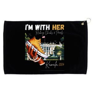 IM With Her Rocking Chucks & Pearls Kamala 2024 Grommeted Golf Towel