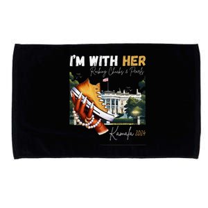 IM With Her Rocking Chucks & Pearls Kamala 2024 Microfiber Hand Towel