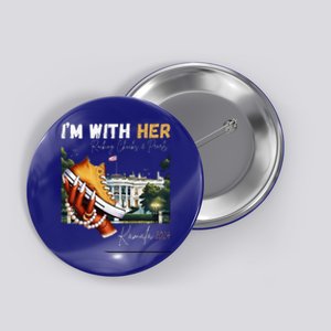 IM With Her Rocking Chucks & Pearls Kamala 2024 Button