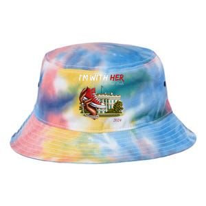 Im With Her Chucks And Pearls Kamala Harris White House 2024 Tie Dye Newport Bucket Hat