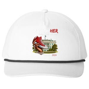 Im With Her Chucks And Pearls Kamala Harris White House 2024 Snapback Five-Panel Rope Hat