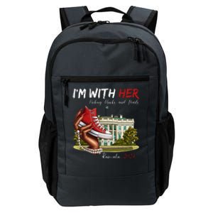 Im With Her Chucks And Pearls Kamala Harris White House 2024 Daily Commute Backpack