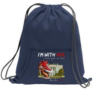 Im With Her Chucks And Pearls Kamala Harris White House 2024 Sweatshirt Cinch Pack Bag